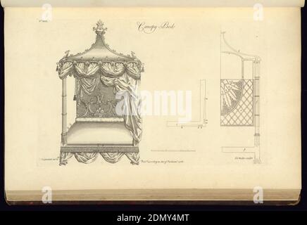 Der Direktor des Gentleman's and Cabinet-Maker's, Radierung auf weißem Papier, England, 1755, Möbel, Druck Stockfoto