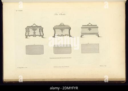 Der Direktor des Gentleman's and Cabinet-Maker's, Radierung auf weißem Papier, England, 1755, Möbel, Druck Stockfoto