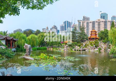SYDNEY, AUSTRALIEN, 30. DEZEMBER 2019: Blick auf den chinesischen Garten der Freundschaft in Sydney, Australien Stockfoto