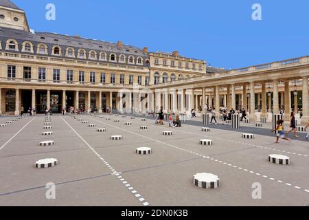 Innenhof des Jardin du Palais-Royal, Paris Stockfoto