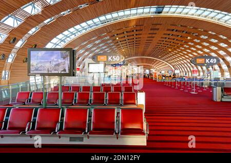 Flughafen Paris Charles de Gaulle Terminal 2E Stockfoto