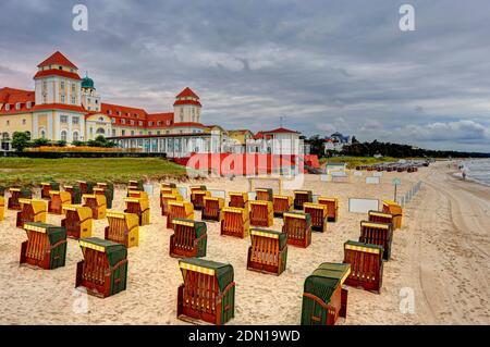 Beach Baskets (Strandkorb), Binz, Insel Rügen, Deutschland Stockfoto