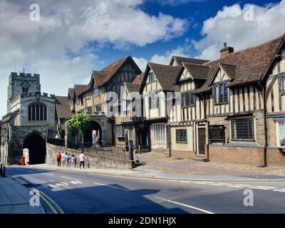 Lord Leycester Hospital, West Gate, High Street, Warwick, England, Großbritannien Stockfoto