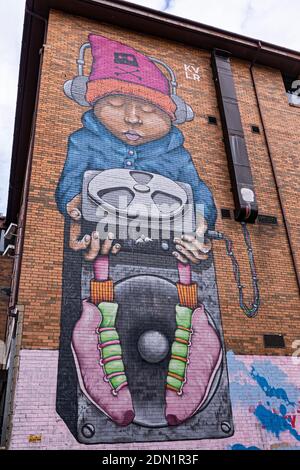 Belfast, Nordirland. April 2016. Graffiti und Street Art am 30. April 2016 in Belfast, Nordirland, Großbritannien. Stockfoto