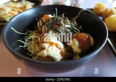 Takoyaki Japanische Octopus Bälle Stockfoto