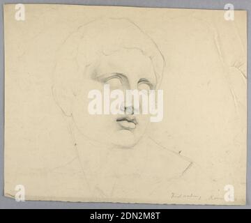 Studie von Mark Anthony aus einer Statue, Daniel Huntington, Amerikaner, 1816–1906, Graphit Support: White Wove paper, Rome, Italy, USA, 1840, Figures, Drawing Stockfoto