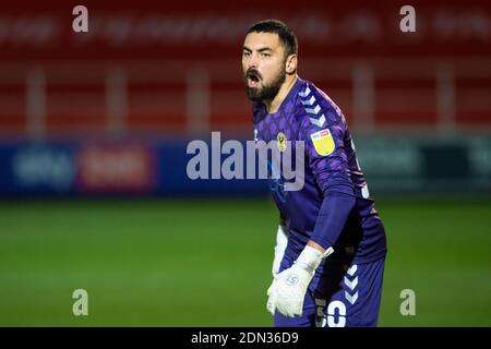 Newport County Torwart Nick Townsend beim Sky Bet League 2 Spiel in Moor Lane, Salford Bild von Matt Wilkinson/Focus Images Ltd /Sipa USA 15/12/2020 Stockfoto