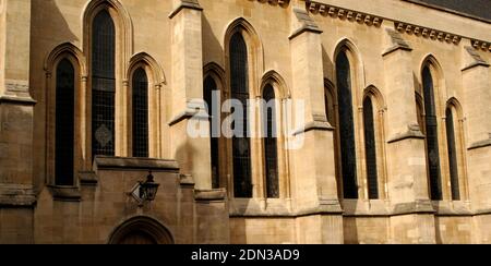 Großbritannien, England, London. Tempelkirche. Es wurde von den Tempelrittern erbaut. Die Rundkirche wurde 1185 vom Patriarchen von Jerusalem konsakriert. Architektonische Details. Stockfoto