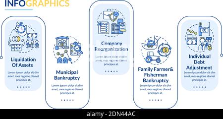 Infografik-Vorlage: Insolvenzvektor für Unternehmen Stock Vektor