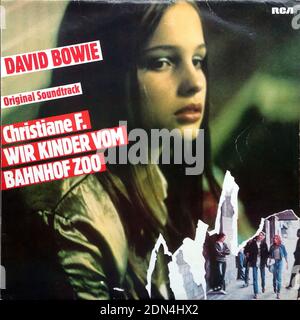 David Bowie - Christiane F. - Wir Kinder vom Bahnhof Zoo, Original Soundtrack, RCA BL 43606, 1976-1979, 1981 - Vintage Vinyl Album Cover Stockfoto