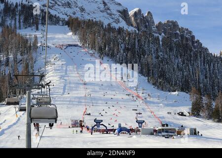 Carezza, Italy. 17th Dec, 2020. FIS Snowboard World Cup - Covid-19 Outbreak Parallel Slalom event on 17/12/2020 in Carezza, Italy. The slope Pra Di Tori (Photo by Pierre Teyssot/ESPA-Images) Credit: European Sports Photo Agency/Alamy Live News Stock Photo