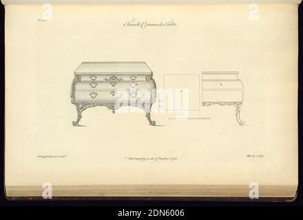 Der Direktor des Gentleman's and Cabinet-Maker's, Radierung auf weißem Papier, England, 1755, Möbel, Druck Stockfoto