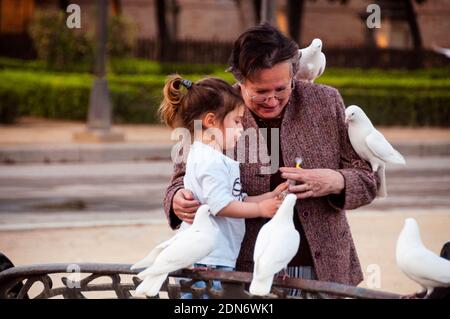 Maria Lusia Park in Sevilla, Spanien. Stockfoto