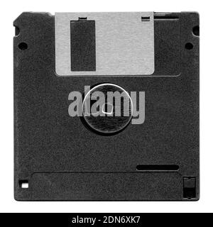 Diskette auf weißem Hintergrund isoliert Stockfoto