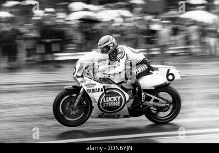 Randy Mamola (USA) Yamaha 500, Belgien Moto GP 1986, Spa Francorchamps Stockfoto