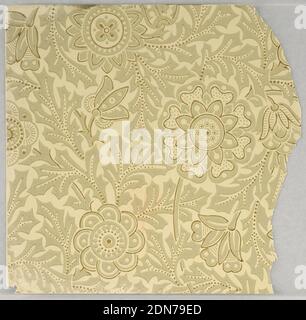 Seitenwand-Muster, maschinenbedruckt auf Papier, fragmentarische Tapeten aus Musterbuch, inklusive ästhetischer und anglo-japanesischer Entwürfe., 72 Seiten Muster., USA, 1880–90, Wallcoverings, Sidewall-Muster Stockfoto