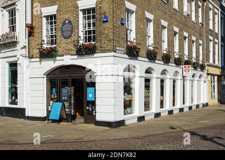 Cambridge University Press Bookshop on Trinity Street in Cambridge, Cambridgeshire England Vereinigtes Königreich Großbritannien Stockfoto