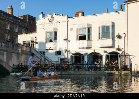 The Anchor Pub und Restaurant in Cambridge, Cambridgeshire England Vereinigtes Königreich Großbritannien Stockfoto