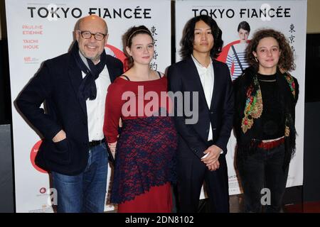 Taichi Inoue, Stefan Liberski, Pauline Etienne, Alice de Lencquesaing bei der Tokio-Verlobten-Premiere am UGC les Halles in Paris, Frankreich am 09. Februar 2015. Foto von Alban Wyters/ABACAPRESS.COM Stockfoto