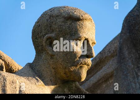 Old sculptures in the early morning light.  Chicago, Illinois, USA Stockfoto