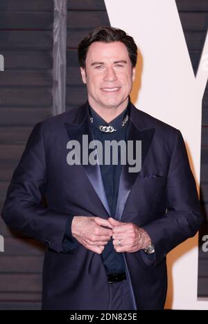 John Travolta nimmt an der Vanity Fair Oscar Party 2015 Teil, die von Graydon Carter im Wallis Annenberg Center for the Performing Arts am 22. Februar 2015 in Beverly Hills, Los Angeles, CA, USA veranstaltet wird. Foto von Chris Elise/ABACAPRESS.COM Stockfoto