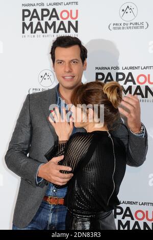 Laurent Lafitte und Marina Fois bei der Premiere von Papa ou Maman am 26. Januar 2015 in Paris, Frankreich. Foto von Aurore Marechal/ABACAPRESS.COM Stockfoto