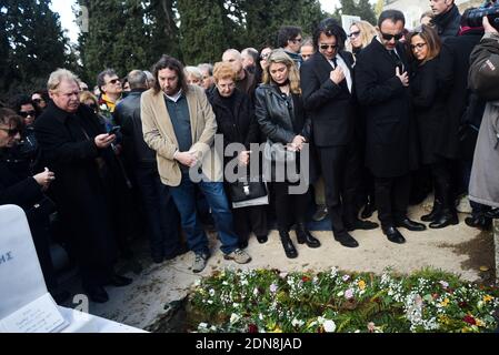 Beerdigung des griechischen Sängers Demis Roussos auf dem ersten Friedhof von Athen, Griechenland am 30. Januar 2015. Foto von Boris Pilipenko/ABACAPRESS.COM Stockfoto