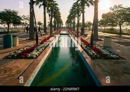 Wundervolle Aussicht am Morgen in Al Khobar Saudi Arabien. Stockfoto