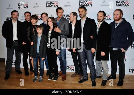 Marina Fois, Laurent Lafitte und Cast bei der Premiere von Papa ou Maman in Paris, Frankreich, am 26. Januar 2015. Foto von Aurore Marechal/ABACAPRESS.COM Stockfoto