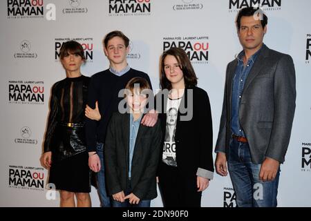 Marina Fois, Laurent Lafitte und Cast bei der Premiere von Papa ou Maman in Paris, Frankreich, am 26. Januar 2015. Foto von Aurore Marechal/ABACAPRESS.COM Stockfoto