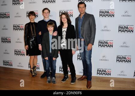 Marina Fois, Laurent Lafitte und Cast bei der Premiere von Papa ou Maman in Paris, Frankreich, am 26. Januar 2015. Foto von Aurore Marechal/ABACAPRESS.COM Stockfoto