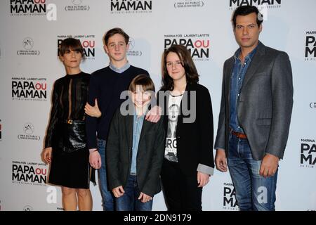 Marina Fois, Laurent Lafitte und Cast bei der Premiere von Papa ou Maman in Paris, Frankreich, am 26. Januar 2015. Foto von Aurore Marechal/ABACAPRESS.COM Stockfoto