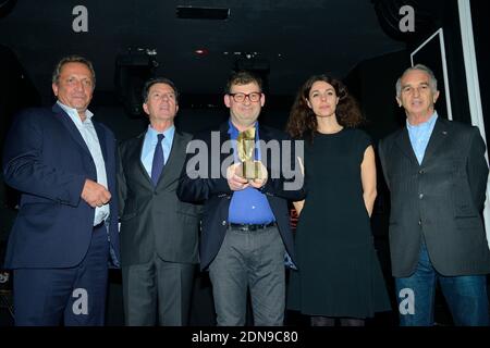 Thierry de Segonzac, Patrick Bezier, Nicolas Naegelen (Polyson) und Alain Terzian nehmen an den "Cesar et Techniques" 2015 Awards Teil, die am 5. Januar 2015 im Club Haussmann in Paris, Frankreich, verliehen wurden. Foto von Nicolas Briquet/ABACAPRESS.COM Stockfoto