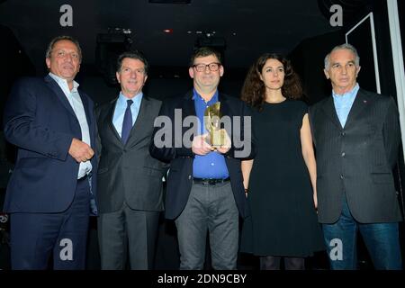 Thierry de Segonzac, Patrick Bezier, Nicolas Naegelen (Polyson) und Alain Terzian nehmen an den "Cesar et Techniques" 2015 Awards Teil, die am 5. Januar 2015 im Club Haussmann in Paris, Frankreich, verliehen wurden. Foto von Nicolas Briquet/ABACAPRESS.COM Stockfoto