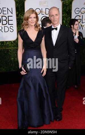 Rene Russo (L) und Regisseur Dan Gilroy bei der 72. Jährlichen Golden Globe Awards im Beverly Hilton in Beverly Hills, Los Angeles, CA, USA, am 11. Januar 2015. Foto von Lionel Hahn/ABACAPRESS.COM Stockfoto