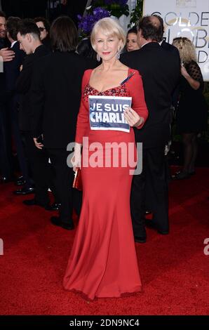 Helen Mirren arriving at the 72nd annual Golden Globe Awards held at the Beverly Hilton in Beverly Hills, Los Angeles, CA, USA, January 11, 2015. Photo By Lionel Hahn/ABACAPRESS.COM Stock Photo