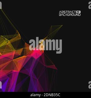 Colorful data abstract infographic. Data sorting color flow. Bigdata abstract plexus vector background. Stock Vektor