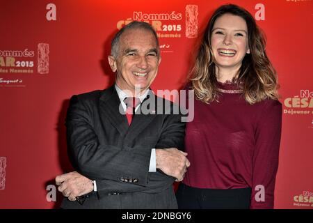 Alain Terzian und Josephine Japy kommen beim 40. Jährlichen Cesar Film Awards Lunch an, das am 7. Februar 2015 im Fouquet's in Paris, Frankreich, stattfand. Foto von Nicolas Briquet/ABACAPRESS.COM Stockfoto