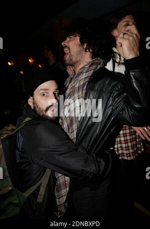 Exklusiv - Gunther Love (Sylvain Quimene) und Yarol Poupaud bei der La Kermesse d'Airnadette Party im Bus Palladium in Paris, Frankreich am 12. Februar 2015. Foto von Jerome Domine/ABACAPRESS.COM Stockfoto