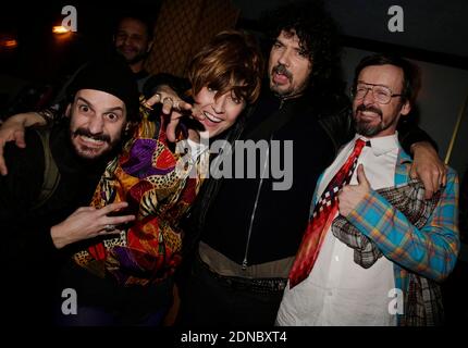 Exklusiv - Gunther Love (Sylvain Quimene), Daphne Burki, Yarol Poupaud und Philippe Risotto bei der La Kermesse d'Airnadette Party im Bus Palladium in Paris, Frankreich am 12. Februar 2015. Foto von Jerome Domine/ABACAPRESS.COM Stockfoto