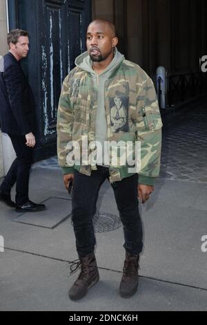 Kanye West arriving for the Dries van Noten Fall-Winter 2015/2016 Ready-to-Wear collection show held at Hotel de Ville in Paris, France on March 04, 2015. Kanye is wearing a jacket by Raf Simons. Photo by Aurore Marechal/ABACAPRESS.COM Stockfoto