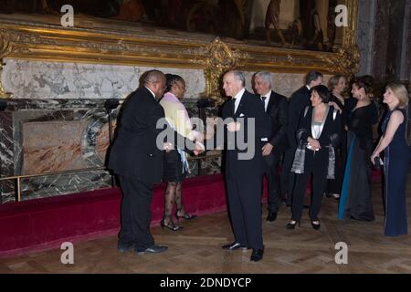 LAURENT FABIUS MINISTRE DES AFFAIRES ETRANGERES - EVENEMENT GOUT DE / GUT FRANKREICH AU CHATEAU DE VERSAILLES Foto von Nasser Berzane/ABACAPRESS.COM Stockfoto