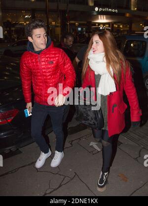 CANDELARIA MOLFESE , RUGGERO PASQUARELLI - LA TRUPPE DE LA SERIE 'VIOLETTA' EIN SOHN HOTEL IN PARIS. Foto von Nasser Berzane/ABACAPRESS.COM Stockfoto