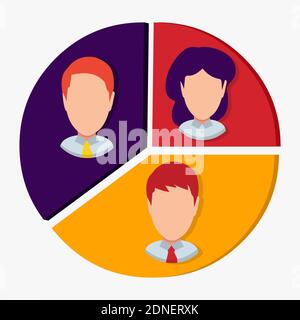 Vektorgrafik für das Wahlwahldiagramm Stock Vektor