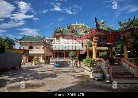 Chee Chin Khor Tempel und Pagode, ein chinesisch-buddhistischer Tempel, der von der Chee Chin Khor Moral Uplifting Society in Klong San, Bangkok, Thailand gebaut wurde Stockfoto