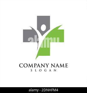 Cross Health Care Logo Template Illustration Design Stock Vektor