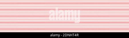 Gestreiftes Border-Design in rosa, Vektor nahtlose Wiederholung Banner von strukturierten gestreift. Stock Vektor