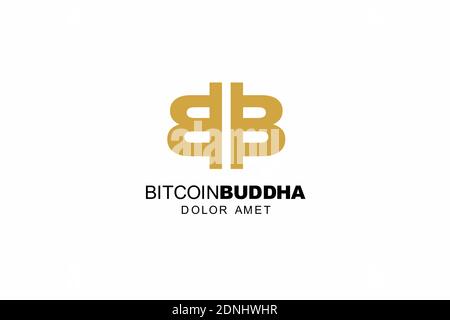 bitcoin buddhist oder initiale B-Logo Symbol Design Inspiration Stock Vektor