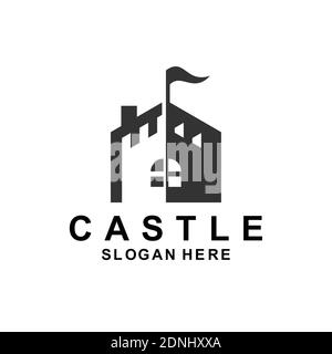 Schloss Logo Symbol Symbol Eigentum, Unternehmen, Immobilien Stock Vektor