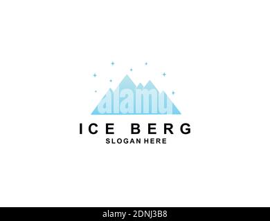 Iceberg Logo Synbol Illustration isoliert auf weißem Hintergrund Stock Vektor
